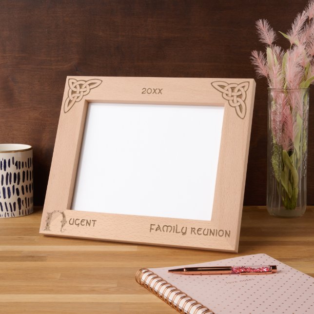 Celtic Letter N Individuelle Name Geätzte Rahmen (Links)