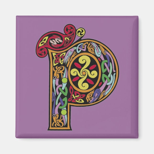 Celtic Letter 'P' - Magnet (Vorne)