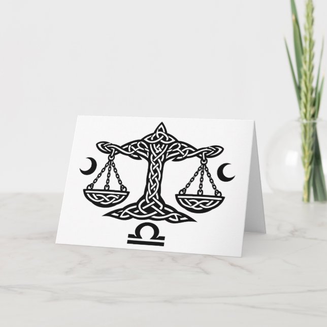    Celtic Libra Waage von BurnsInHell Karte (Vorderseite)