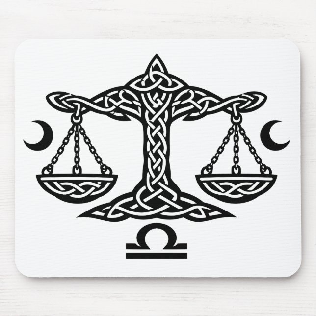    Celtic Libra Waage von BurnsInHell Mousepad (Vorne)