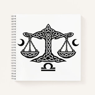 Celtic Libra Waage von BurnsInHell Notizbuch