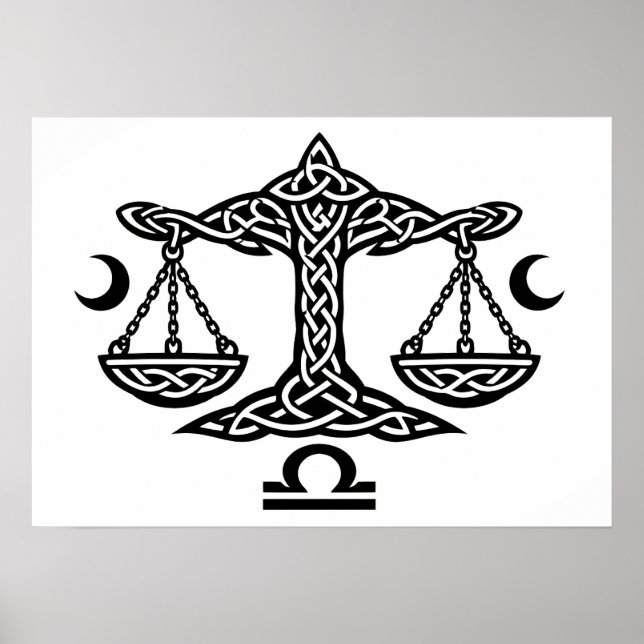 Celtic Libra Waage von BurnsInHell Poster (Vorne)