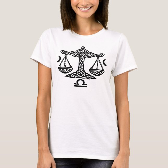   Celtic Libra Waage von BurnsInHell T-Shirt (Vorderseite)