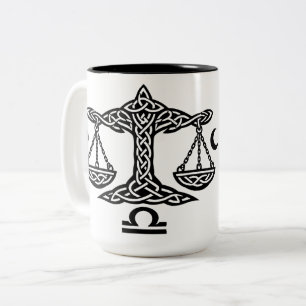    Celtic Libra Waage von BurnsInHell Zweifarbige Tasse