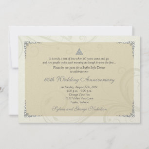 Celtic Liebe Knot Diamond Wedding Jubiläum Einladung