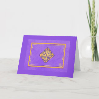 Celtic Lila Blank Personalize Grußkarte Karte