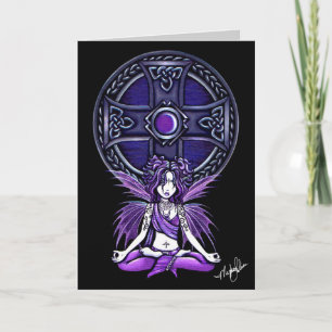 Celtic Lotus Meditation Fairy Card Karte