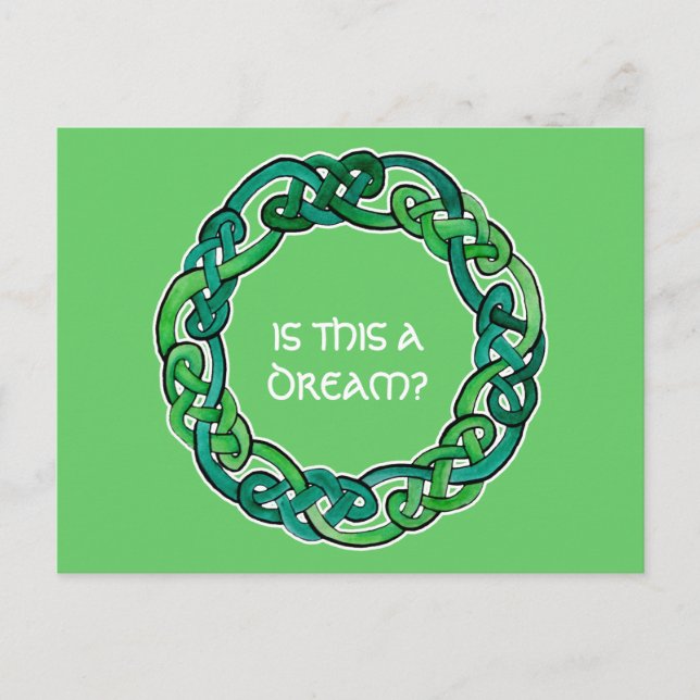 Celtic Lucid Dreaming Reality Karo Postkarte (Vorderseite)