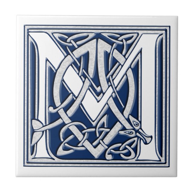 Celtic M Monogram Fliese (Vorderseite)