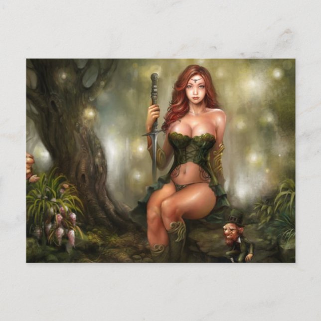 Celtic Maiden, Postcard Postkarte (Vorderseite)