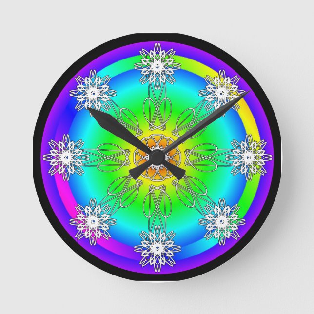 Celtic Mandala Acrylic Wall Clock Runde Wanduhr (Vorderseite)