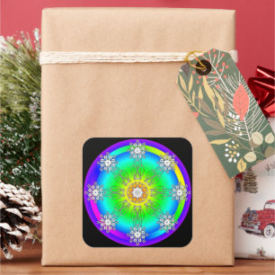Celtic Mandala Quadratischer Aufkleber