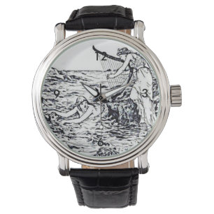 Celtic Mermaid Fairy Tale Illustration Armbanduhr