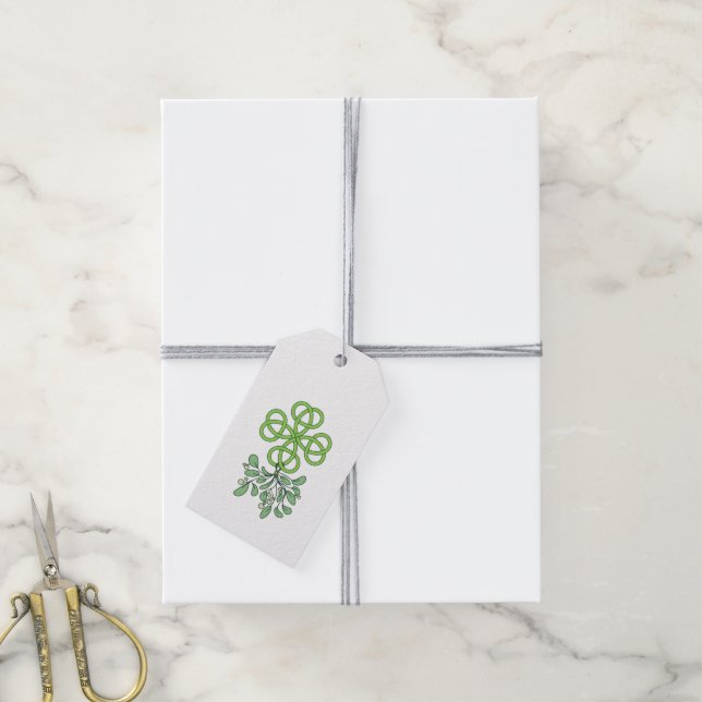 Celtic Mistletoe Gift Tags Geschenkanhänger (Mit Garn)
