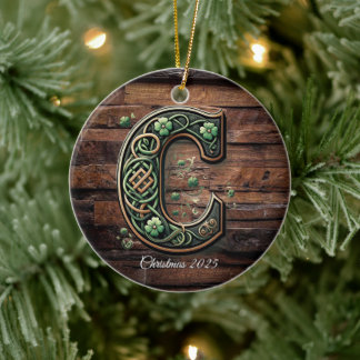 Celtic monogram letter ornament