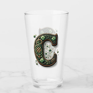 Celtic Monogram Pint Glass Glas