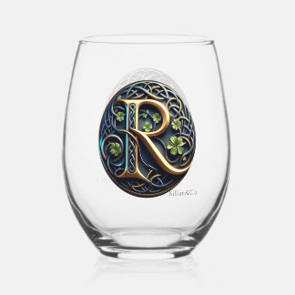 Celtic Monogram Whine Glass Set Weinglas Ohne Stiel