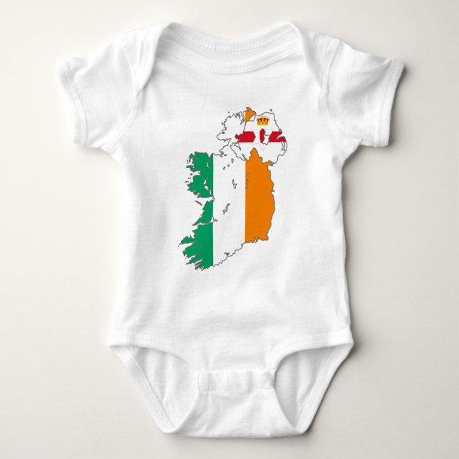 Celtic Nation Irish Map Baby Strampler (Vorderseite)