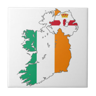 Celtic Nation Irish Map Fliese