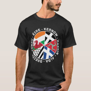 Celtic Nations Countries Flaggen Männerteppiche T-Shirt