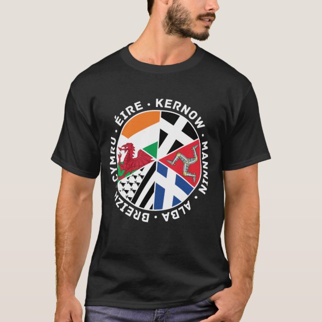 Celtic Nations Countries Flaggen Männerteppiche T-Shirt (Vorderseite)