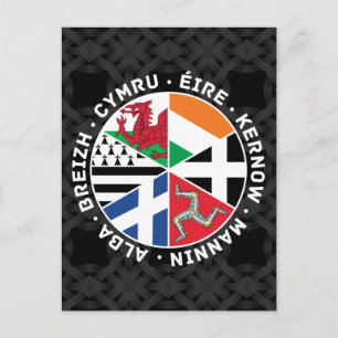 Celtic Nations Flags Postkarte