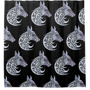 Celtic Nordic Winter Fox Duschvorhang