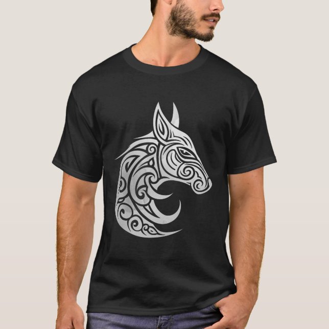 Celtic Nordic Winter Fox T-Shirt (Vorderseite)