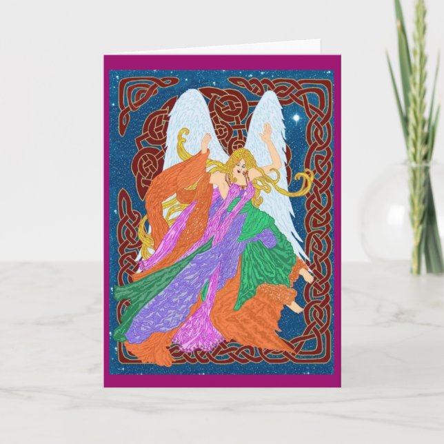 Celtic Nouveau Angel Karte (Vorderseite)
