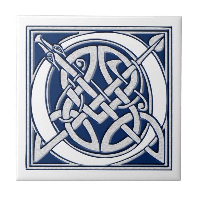 Celtic O Monogram Fliese (Vorderseite)