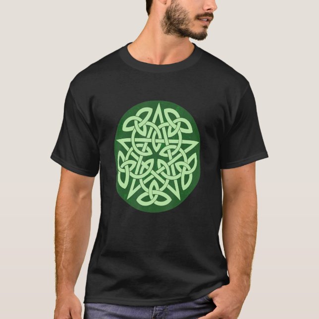 Celtic Occult Wicca Pentagramm Knot T-Shirt (Vorderseite)