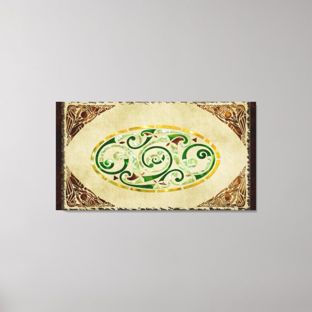 Celtic Old Tradition Folk Art Leinwanddruck (Vorderseite)