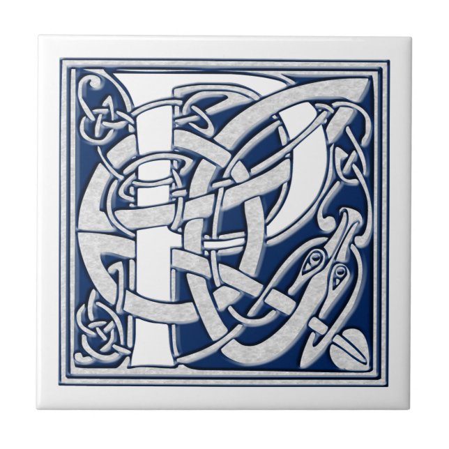 Celtic P Monogram Fliese (Vorderseite)