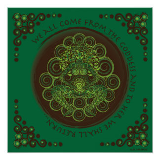 Celtic Pagan Fertilitätsgöttin Poster