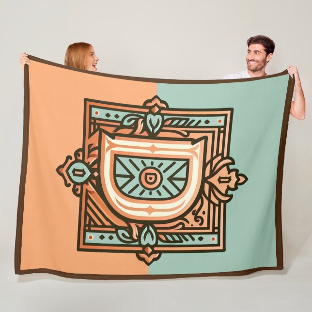 Celtic Pastel Letter "D" Large Fleece Blanket (Beispiel)