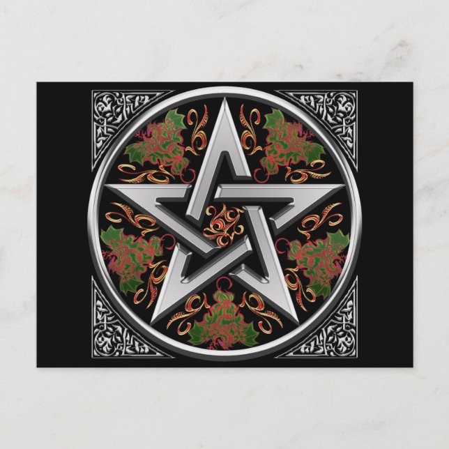 Celtic Pentagram Postcard Postkarte (Vorderseite)