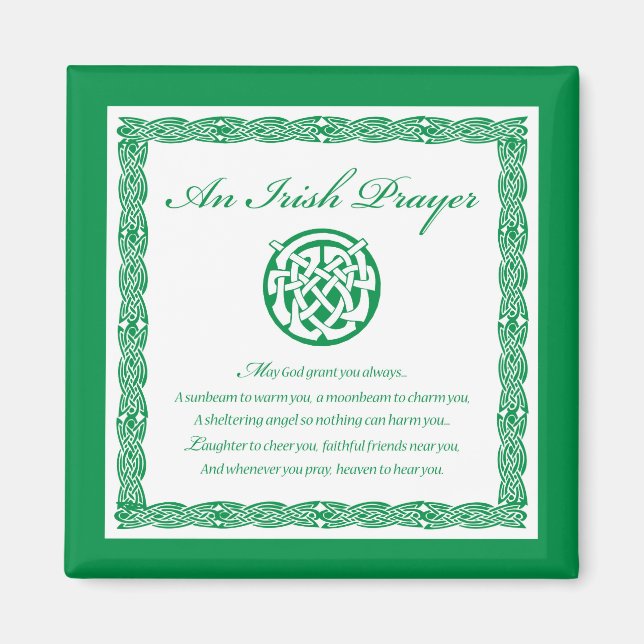 Celtic Prayer St. Patrick's Day Magnet (Vorne)