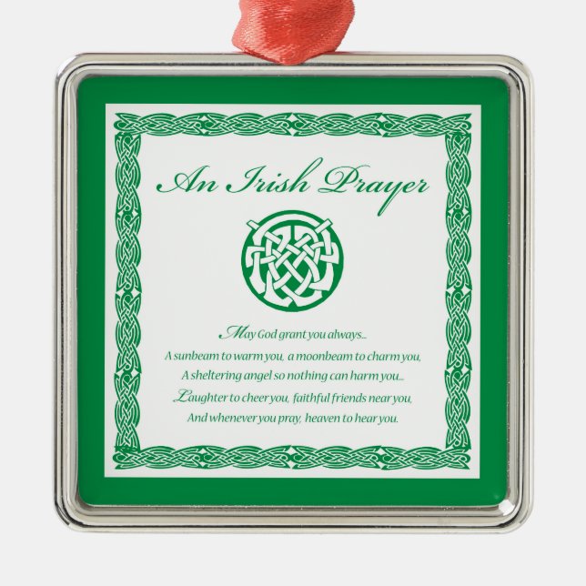 Celtic Prayer St. Patrick's Day Ornament Aus Metall (Vorne)