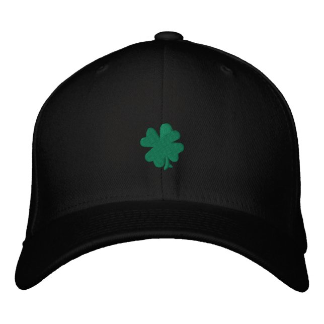 Celtic Quest "Green Clover" FlexFit Hat Bestickte Kappe (Vorderseite)