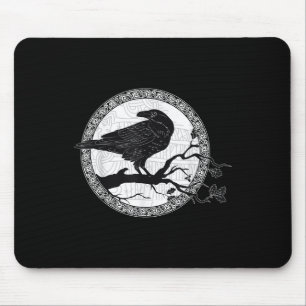 Celtic Raven Viking Wisdom Kunst Mousepad