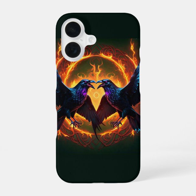 Celtic Ravens iPhone 16 Hülle (Rückseite)