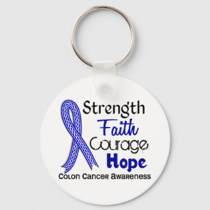 Celtic Ribbon Stärke Faith Hope Colon Cancer Schlüsselanhänger
