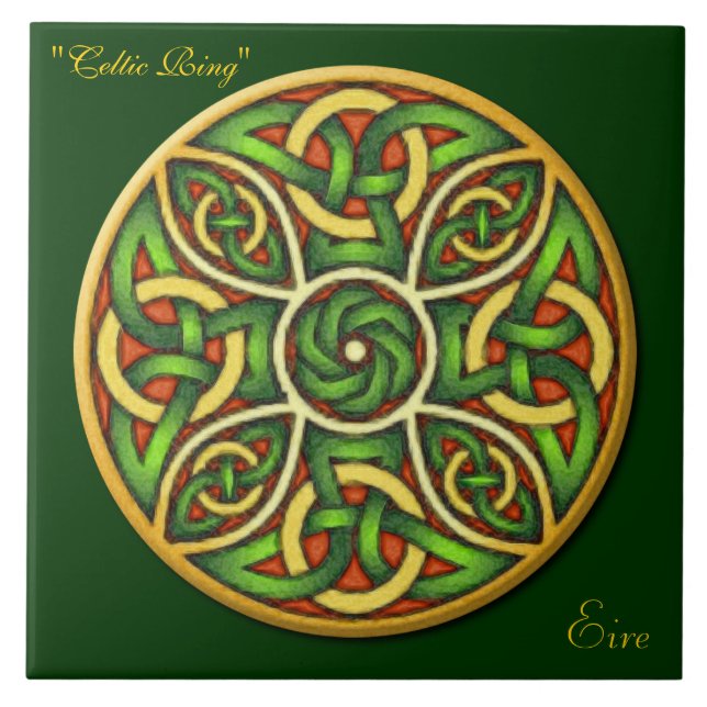 Celtic Ring Irish Knot 6' Art Tile Fliese (Vorderseite)