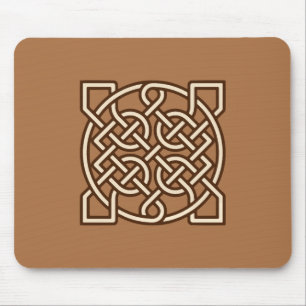 Celtic Sailor's Knot, Camel Tan, Cream and Brown Mousepad