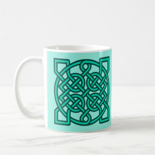 Celtic Sailor's Knot, Türkis, Aqua und Aquamarin Kaffeetasse