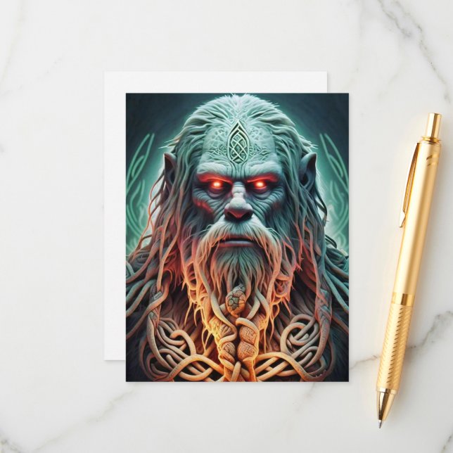 Celtic Sasquatch Begleitkarte (Vorderseite/Rückseite Beispiel)