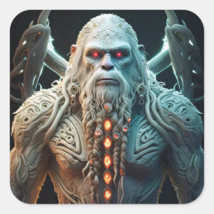 Celtic Sasquatch Quadratischer Aufkleber