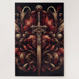 Celtic Scottish Red und Bronze Sword Puzzle