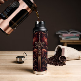 Celtic Scottish Red und Bronze Sword Trinkflasche