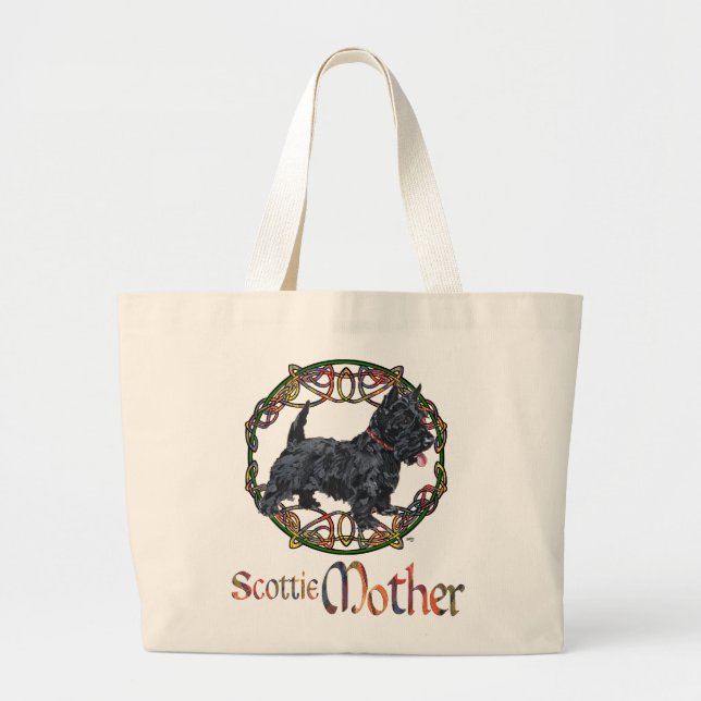 Celtic Scottish Terrier Mother Jumbo Stoffbeutel (Vorne)